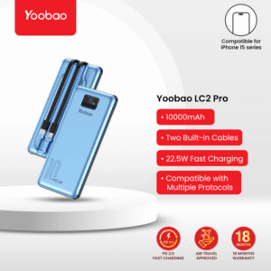 Yoobao-Fast-Charging-Powerbank-Built-in-Cables-Lightning-Type-C-LC2PRO.png Yoobao Fast Charging Powerbank Built in Cables Lightning & Type C - LC2PRO (10000mAh)