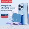 Yoobao LK10 10000mAh Mini Fast Charging Powerbank Built in Cables (Lightning & Type C) PD20W SCP22.5W Lilac Purple